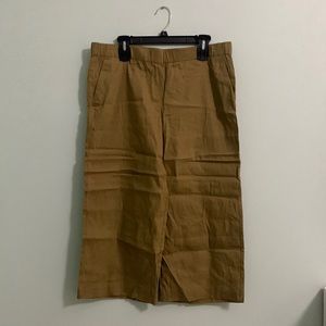 J. Jill Linen Blend Olive Green Pants Size Large Petite